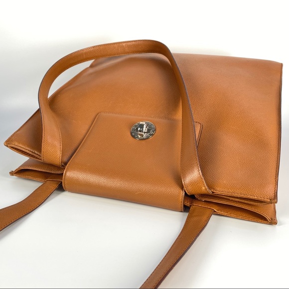 Authentic Vintage Bvlgari XLarge Leather Tote - Picture 4 of 16
